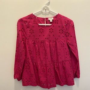 Petite Jcrew eyelet blouse